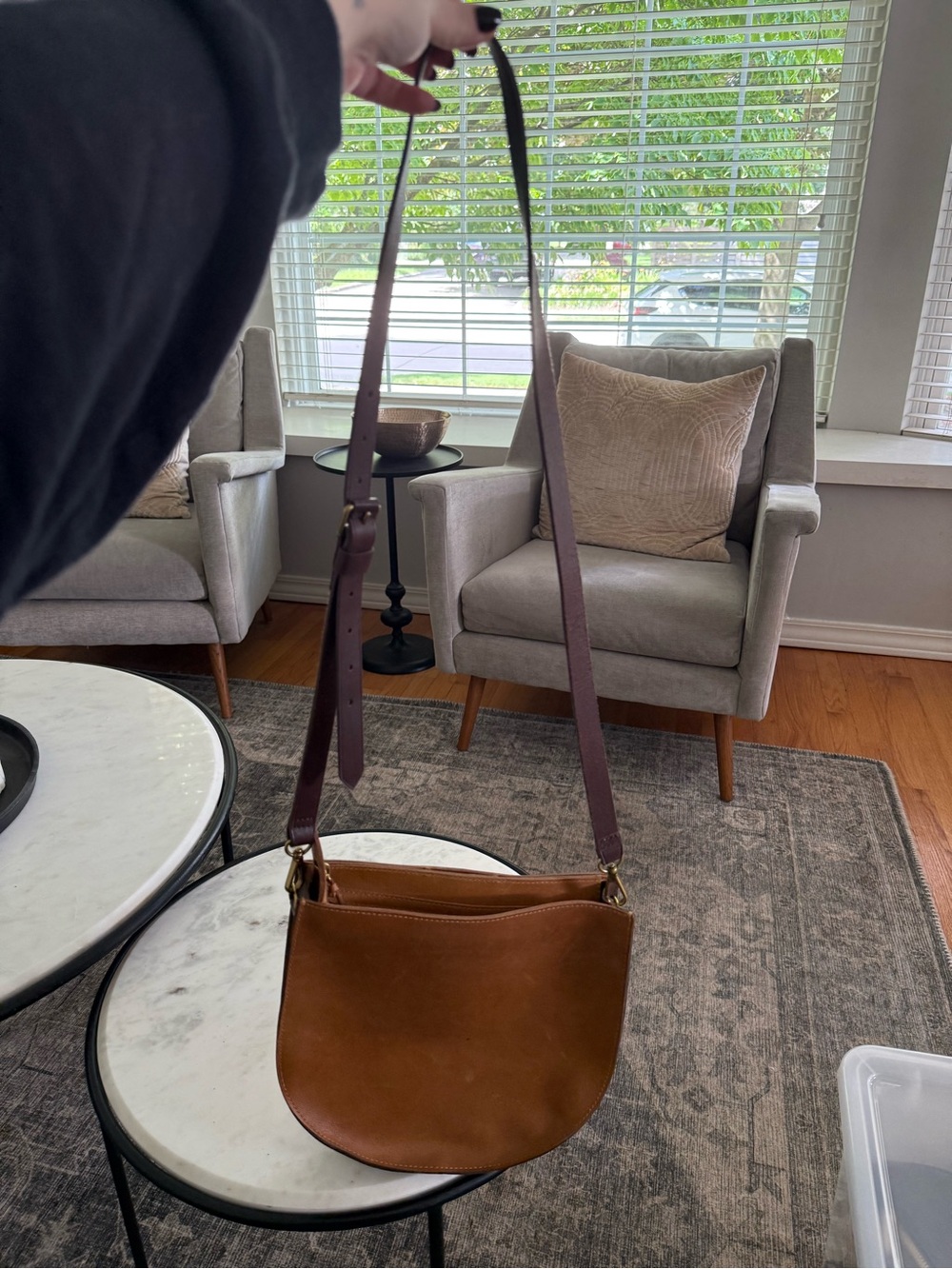 Madewell Leather Saddle Crossbody Bag - Brown - Picture 4 of 4